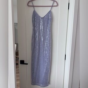 Dynamite Lavender Sequin Slip Maxi Dress